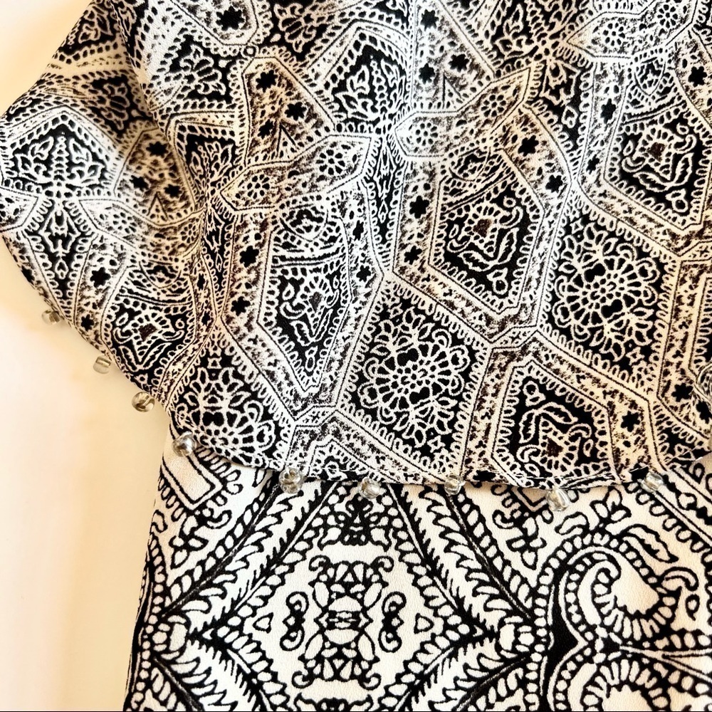 Anthropologie Vanessa Virginia Dress Talitha Tiered Beaded Maxi Sz 0 - Picture 4 of 7